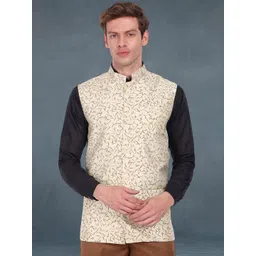 Moda Rapido Printed Mandarin Collar Nehru Jacket-picture-32