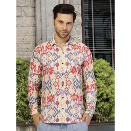 Moda Rapido Printed Spread Collar Standard Shirt-picture-28