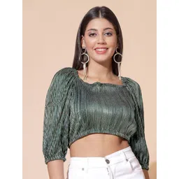 Moda Rapido Puff Sleeve Crop Top-picture-19