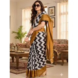 Moda Rapido Pure Cotton Handloom Block Print Saree-picture-22
