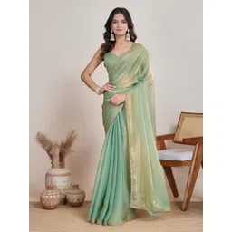 Moda Rapido Solid Embellished Beads and Stones Tissue Tussar Saree-picture-14