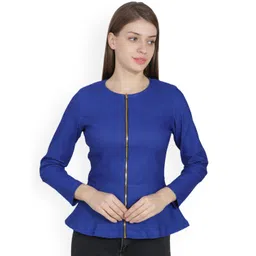 Moda Rapido Solid Peplum Top-picture-29