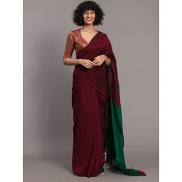 Moda Rapido Solid Pure Cotton Khadi Saree-picture-14