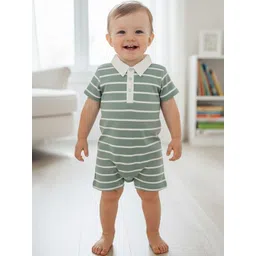 Moda Rapido Striped Pure Cotton Rompers-picture-26