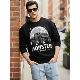 Moda Rapido Typography Printed Fleece Oversized Pullover Sweatshirt-picture-20