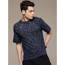 Moda Rapido Washed Effect Tie & Dyed Drop-Shoulder Sleeves Oversized Fit T-shirt-picture-10