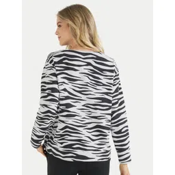 Moda Rapido Women Animal Print Monochrome Regular Top image 4