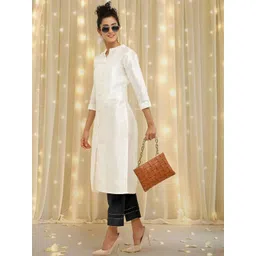 Moda Rapido Women Black Poly Silk Solid Regular Trousers-picture-38