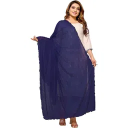 Moda Rapido Women Blue Solid Poly Georgette Dailywear Dupatta-picture-21