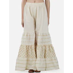 Moda Rapido Women Embellished Smart Flared High-Rise Trousers-image-35