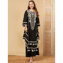 Moda Rapido Women Ethnic Motifs Embroidered Regular Thread Work Kurta with Trousers-picture-15
