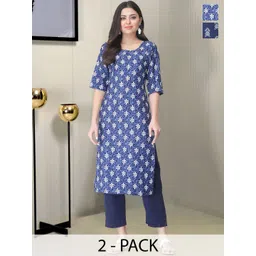 Moda Rapido Women Ethnic Motifs Printed Regular Kurta with Trousers-picture-37