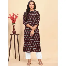 Moda Rapido Women Ethnic Motifs Printed Regular Kurta with Trousers-picture-32