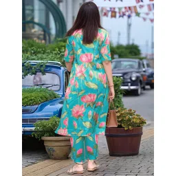 Moda Rapido Women Floral Printed Kurta with Trouser image 5