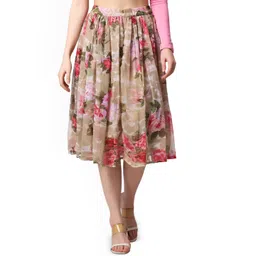 Moda Rapido Women Floral Printed Mini Flared Skirt-picture-27