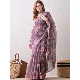 Moda Rapido Women Floral Printed Saree with Unstitched Blouse Piece-picture-23