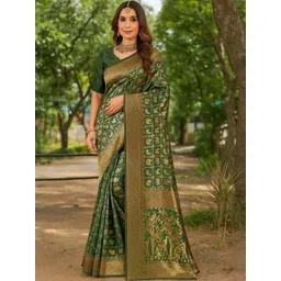 Moda Rapido Women Green Sarees-picture-39