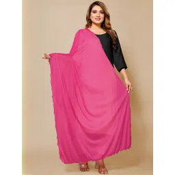Moda Rapido Women Pink Georgette Solid Dailywear Dupatta-picture-11