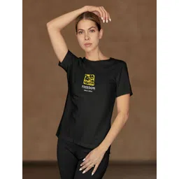 Moda Rapido Women Polo Collar Bio Finish Applique Slim Fit T-shirt-picture-34