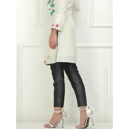 Moda Rapido Women Poly Silk Textured Comfort Easy Wash Trousers-picture-15