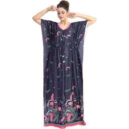 Moda Rapido Women Polyester Printed Maxi Nightdress-picture-28