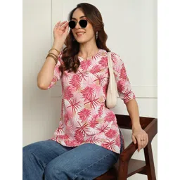 Moda Rapido Women Polyester Straight Kurtis-image-48