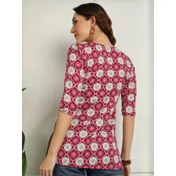 Moda Rapido Women Polyester Straight Kurtis image 5