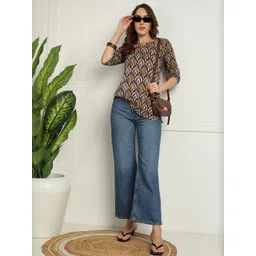 Moda Rapido Women Polyester Straight Kurtis image 5