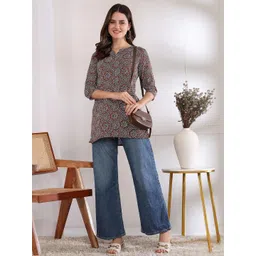 Moda Rapido Women Polyester Straight Kurtis image 2