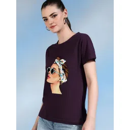 Moda Rapido Women Printed Bio Finish Pockets T-shirt-picture-26