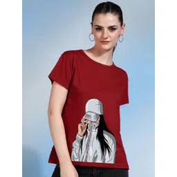 Moda Rapido Women Printed Bio Finish Pockets T-shirt-picture-40