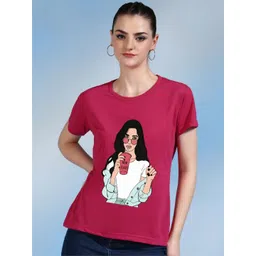 Moda Rapido Women Printed Bio Finish T-shirt-picture-23