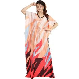Moda Rapido Women Printed Maxi Kaftan Nightdress-picture-20