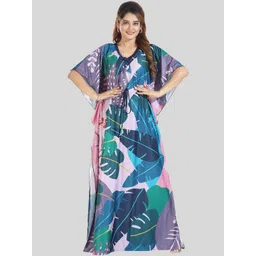 Moda Rapido Women Printed Maxi Nightdress-picture-17