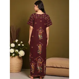 Moda Rapido Women Printed Maxi Nightdress image 4