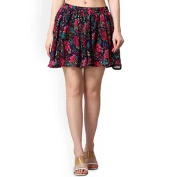 Moda Rapido Women Printed Mini Flared Skirt-picture-15