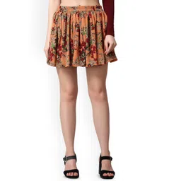 Moda Rapido Women Printed Mini Flared Skirt-picture-18