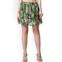Moda Rapido Women Printed Mini Flared Skirt-picture-16