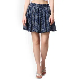 Moda Rapido Women Printed Mini Flared Skirt-picture-17