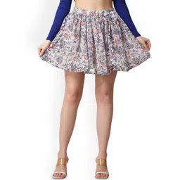 Moda Rapido Women Printed Mini Flared Skirt-picture-21