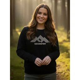 Moda Rapido Women Printed Monochrome Pullover Sweatshirt-picture-12