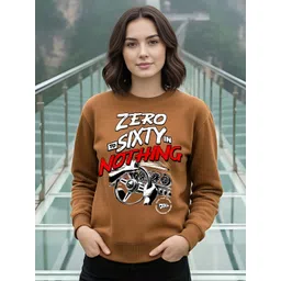 Moda Rapido Women Printed Pullover Sweatshirt image 1