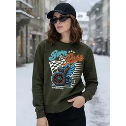 Moda Rapido Women Printed Round Neck Pullover Sweatshirt-picture-20