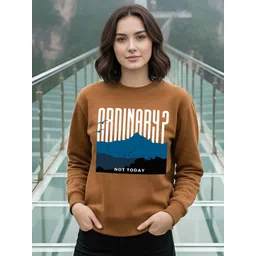 Moda Rapido Women Printed Round Neck Regular Fit long sleeves Sweatshirt-picture-32