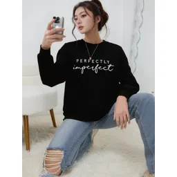 Moda Rapido Women Printed Round Neck Sweatshirt-picture-28