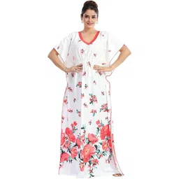 Moda Rapido Women Printed Satin Maxi Nightdress-picture-23