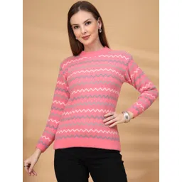 Moda Rapido Women Printed Woollen Pullover-picture-33