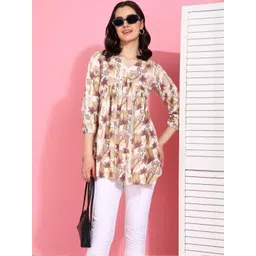 Moda Rapido Women Purple Printed Viscose Rayon Tops image 1