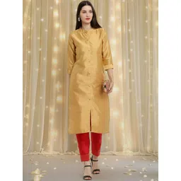 Moda Rapido Women Red Poly Silk Solid Regular Trousers-picture-29