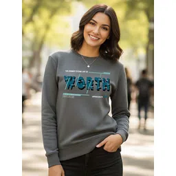Moda Rapido Women Round Neck Printed Sweatshirt-picture-19